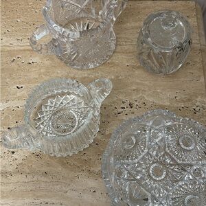 Vintage Elegant Crystal Glassware Set